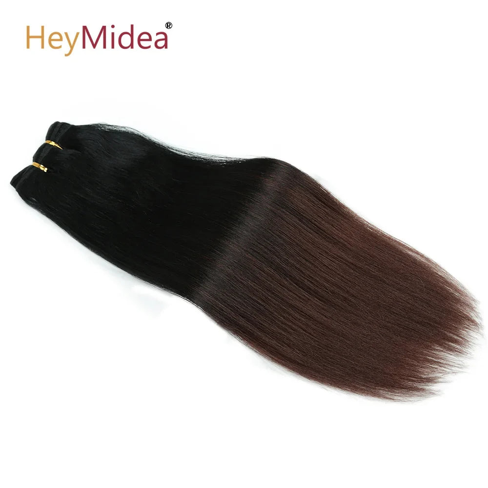 18inch Straight Hair Bundles Salon Natural Hair Extensions Synthetic Yaki Straight Hair Weaving Full to End Synthetic Hair