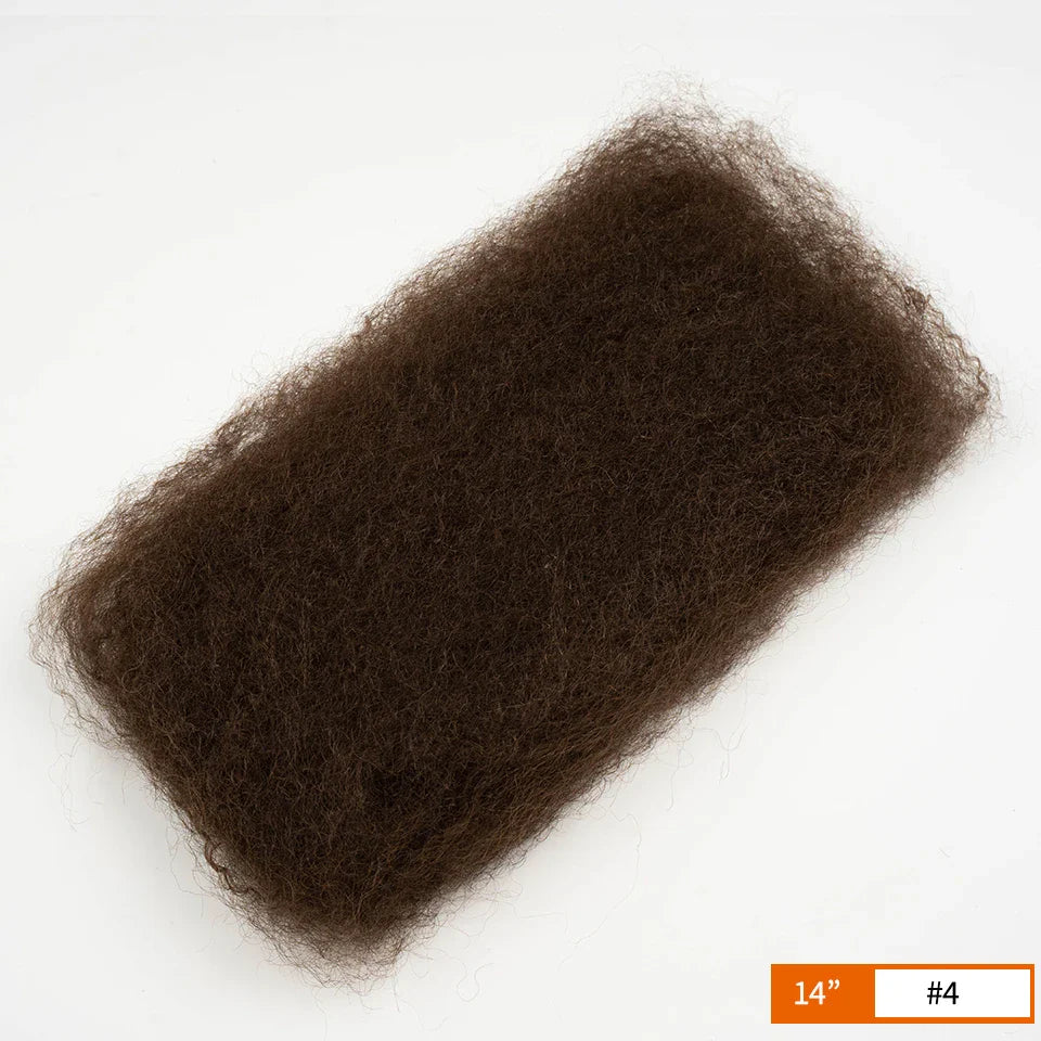 QVR Afro Kinky Bulk Human Hair for Braids & Locs | Virgin Remy Natural Color Extensions