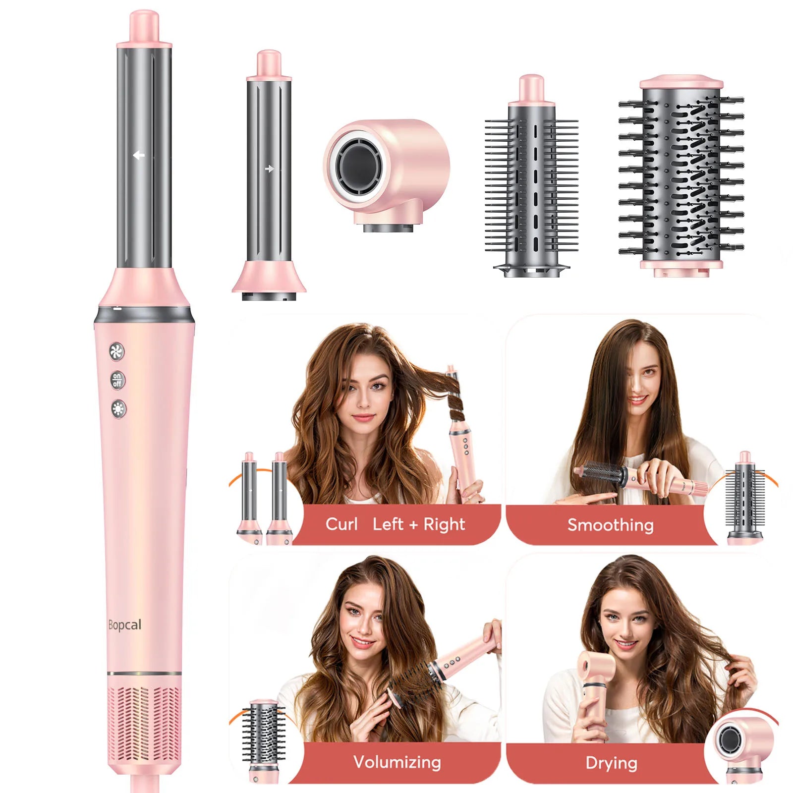 BOPCAL 5 In 1 Hair Dryer Multifunctional Styling Tool 1200W