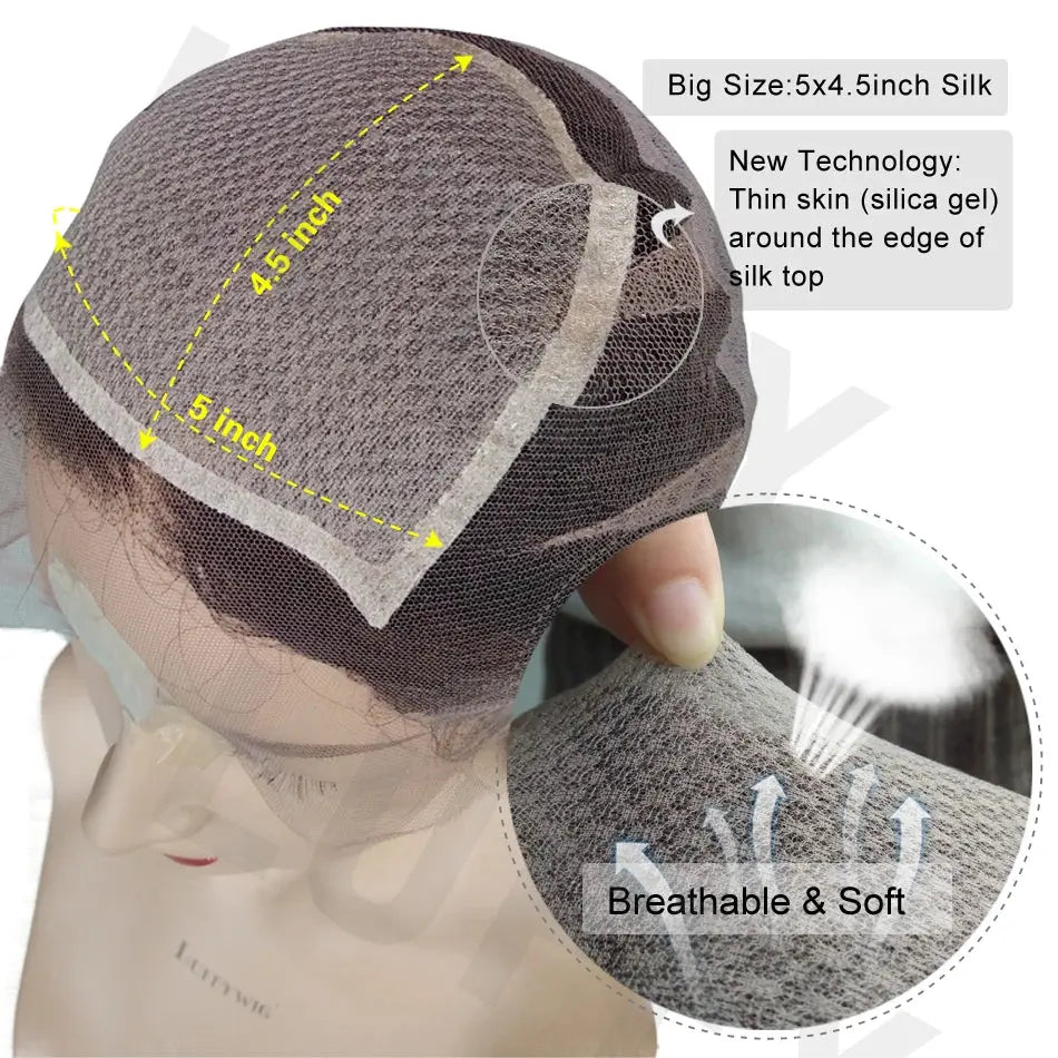 Brazilian Remy Human Hair Body Wave Full Lace Wig 5x4.5 Silk Base Cap, Breathable Soft Silk Top, Pre-Plucked Hairline, Luxury Wig Construction