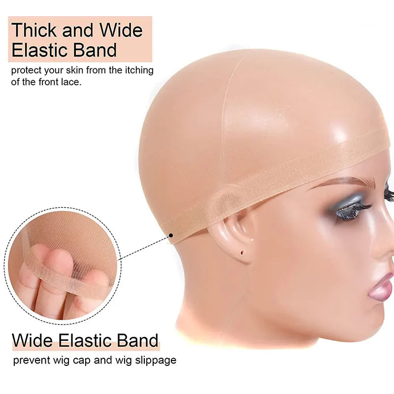 HD Wig Cap Breathable Wig Cap For Lace Front Wig 5 Packs 10 Pieces Stocking Cap For Women Wig Transparent Wig Cap Thin Invisible