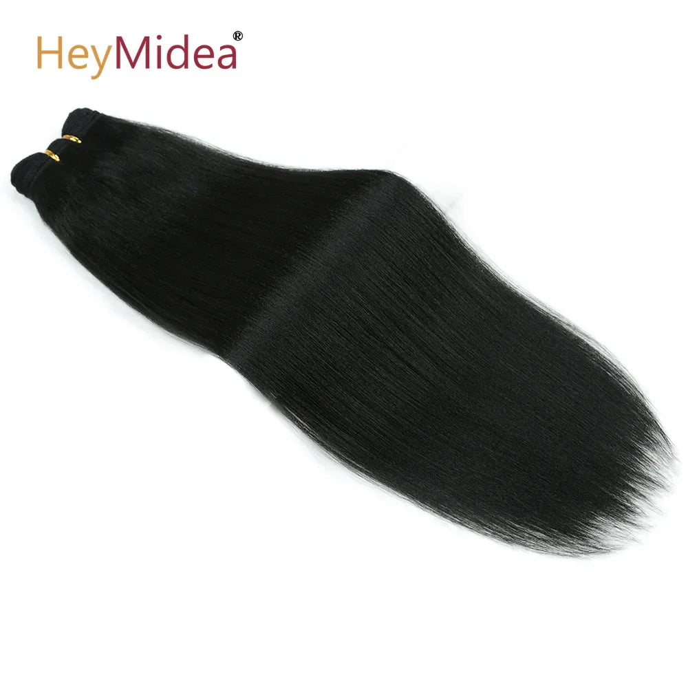 18inch Straight Hair Bundles Salon Natural Hair Extensions Synthetic Yaki Straight Hair Weaving Full to End Synthetic Hair