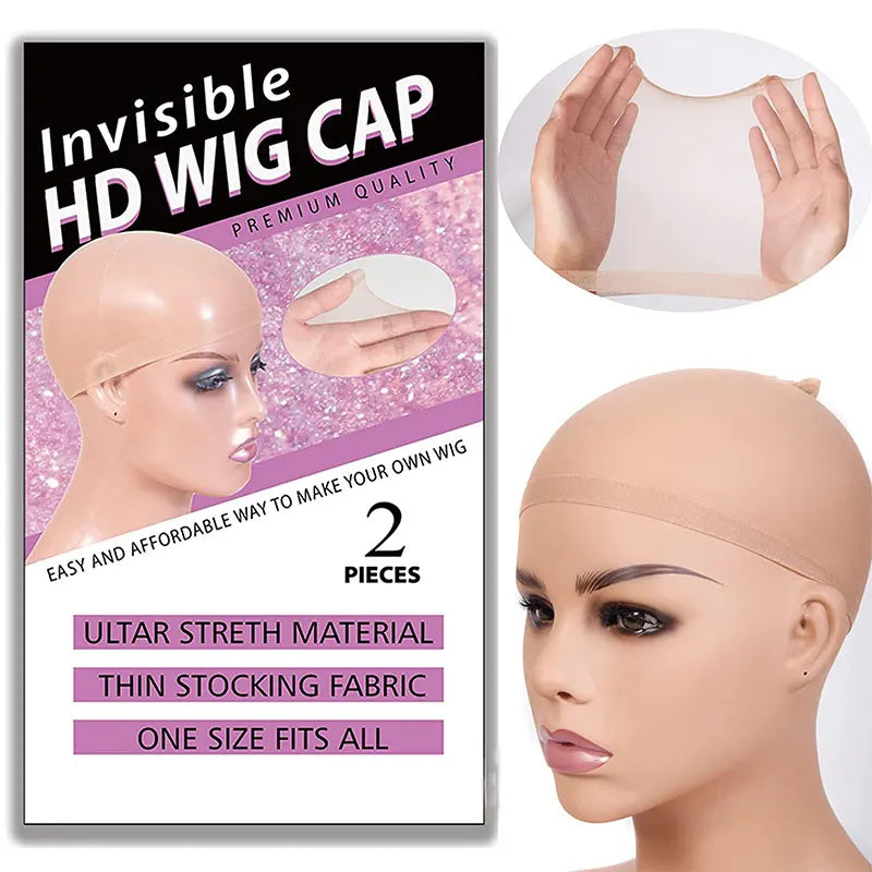 HD Wig Cap Breathable Wig Cap For Lace Front Wig 5 Packs 10 Pieces Stocking Cap For Women Wig Transparent Wig Cap Thin Invisible