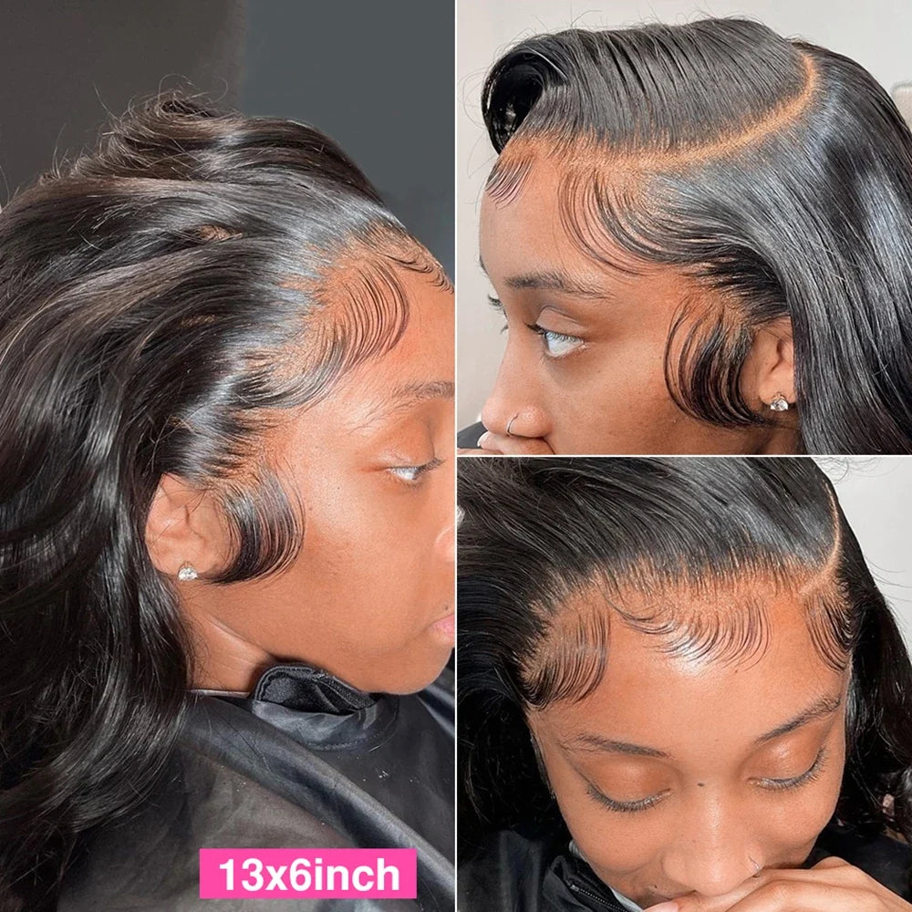 13x4 13x6 Body Wave Lace Front Wig 30 Inch Transparent Lace Frontal Wig Human Hair Wigs For Women Pre Plucked Lace Closure Wig