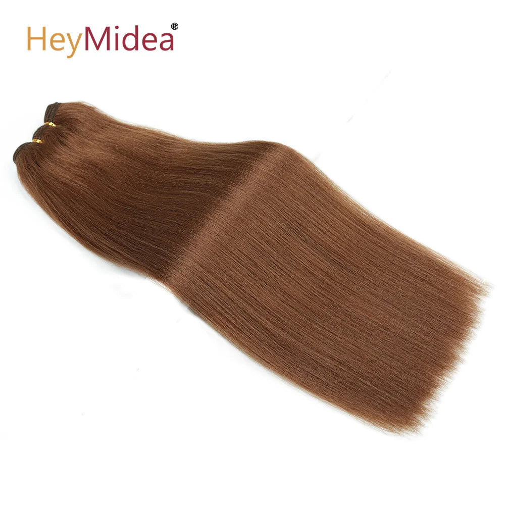 18inch Straight Hair Bundles Salon Natural Hair Extensions Synthetic Yaki Straight Hair Weaving Full to End Synthetic Hair