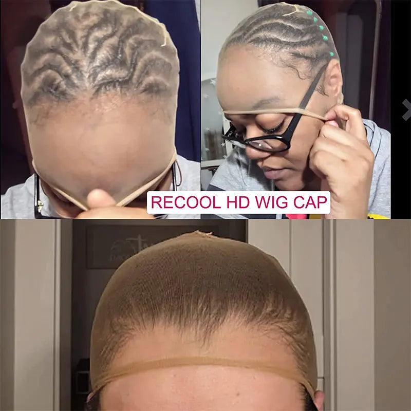 HD Wig Cap Breathable Wig Cap For Lace Front Wig 5 Packs 10 Pieces Stocking Cap For Women Wig Transparent Wig Cap Thin Invisible