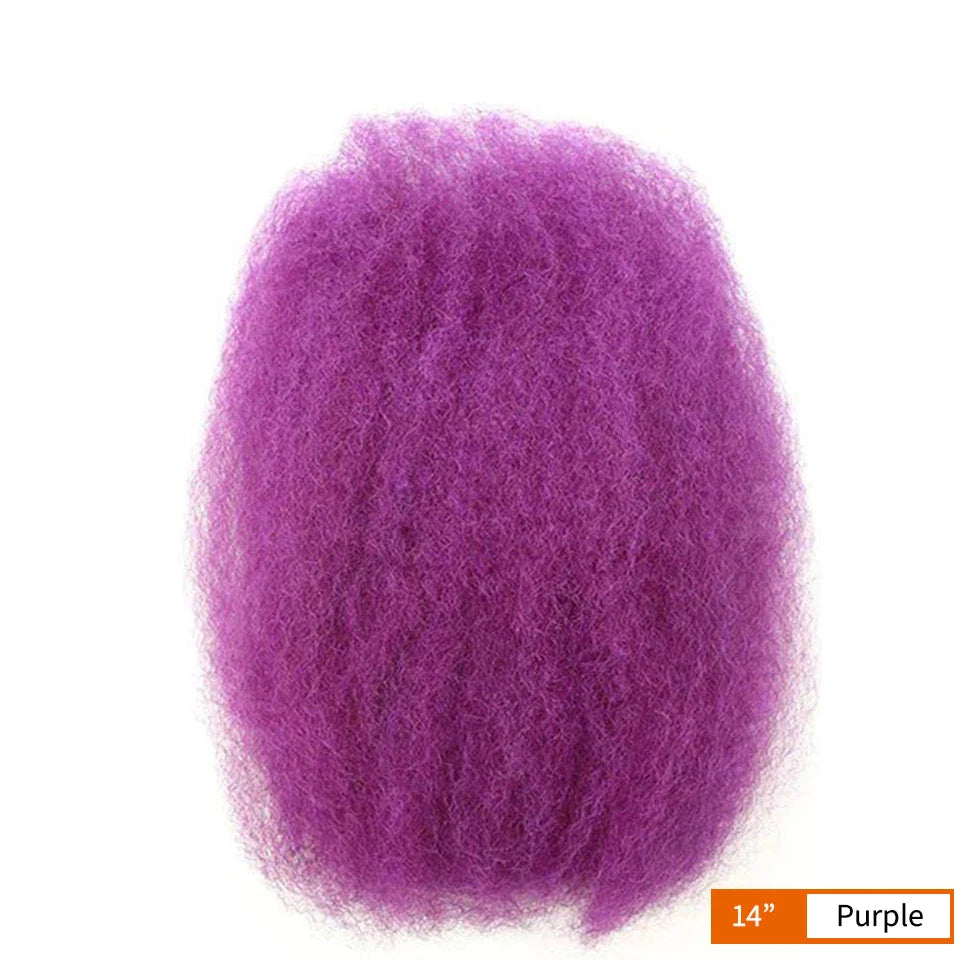 QVR Afro Kinky Bulk Human Hair for Braids & Locs | Virgin Remy Natural Color Extensions