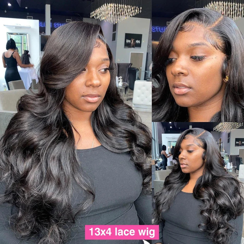 13x4 13x6 Body Wave Lace Front Wig 30 Inch Transparent Lace Frontal Wig Human Hair Wigs For Women Pre Plucked Lace Closure Wig