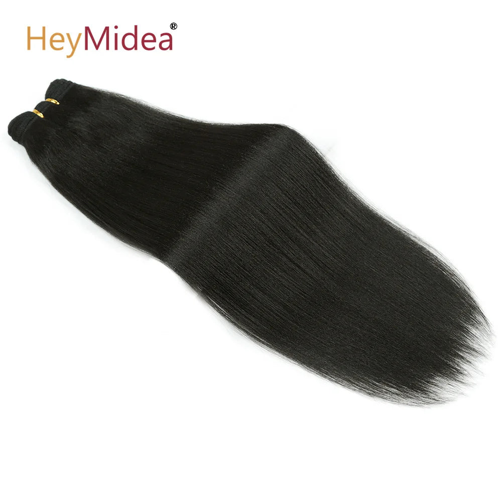 18inch Straight Hair Bundles Salon Natural Hair Extensions Synthetic Yaki Straight Hair Weaving Full to End Synthetic Hair