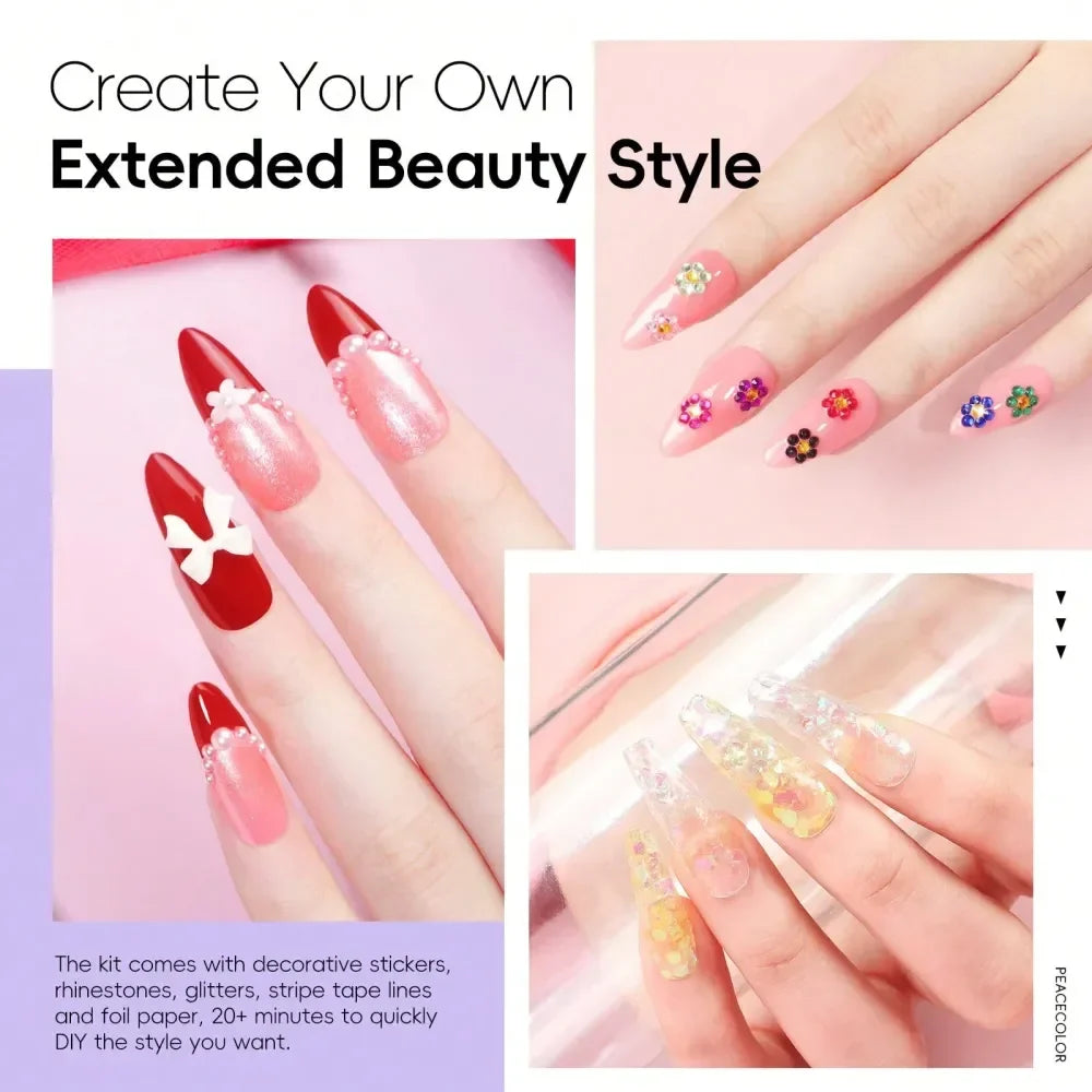 Beginner Acrylic Nail Kit With Mini Lamp And Drill