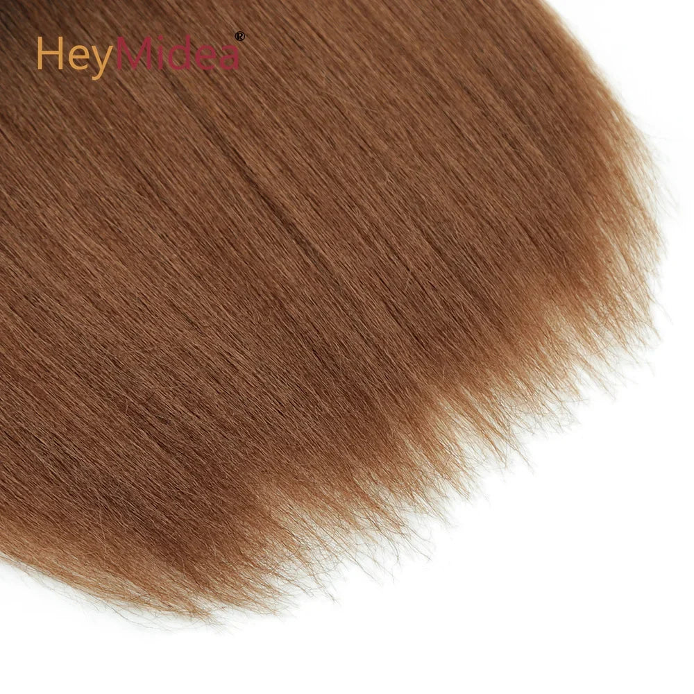 18inch Straight Hair Bundles Salon Natural Hair Extensions Synthetic Yaki Straight Hair Weaving Full to End Synthetic Hair