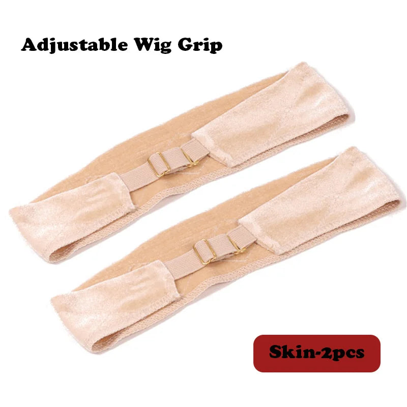 New Invisible Wig Hair Band Plussign Wig Grip Headband For Lace Frontal Wigs 1Pcs/Lot Nude Non-Slip Velvet Wig Band To Hold Wig