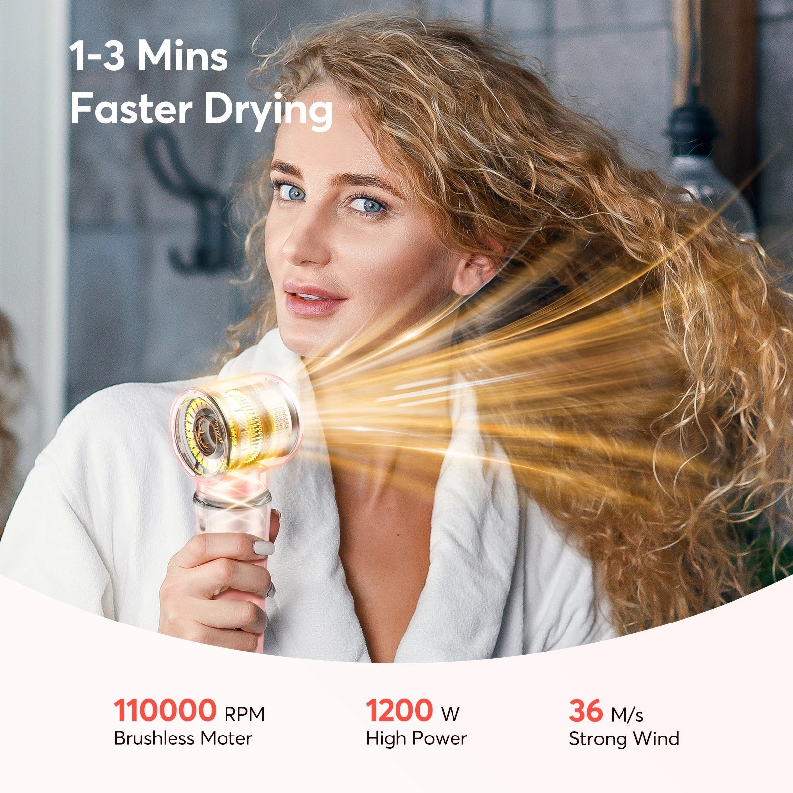BOPCAL 5 In 1 Hair Dryer Multifunctional Styling Tool 1200W