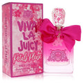 Juicy Couture Viva La Juicy Petals Pleasé perfume bottle and packaging with pink floral design.