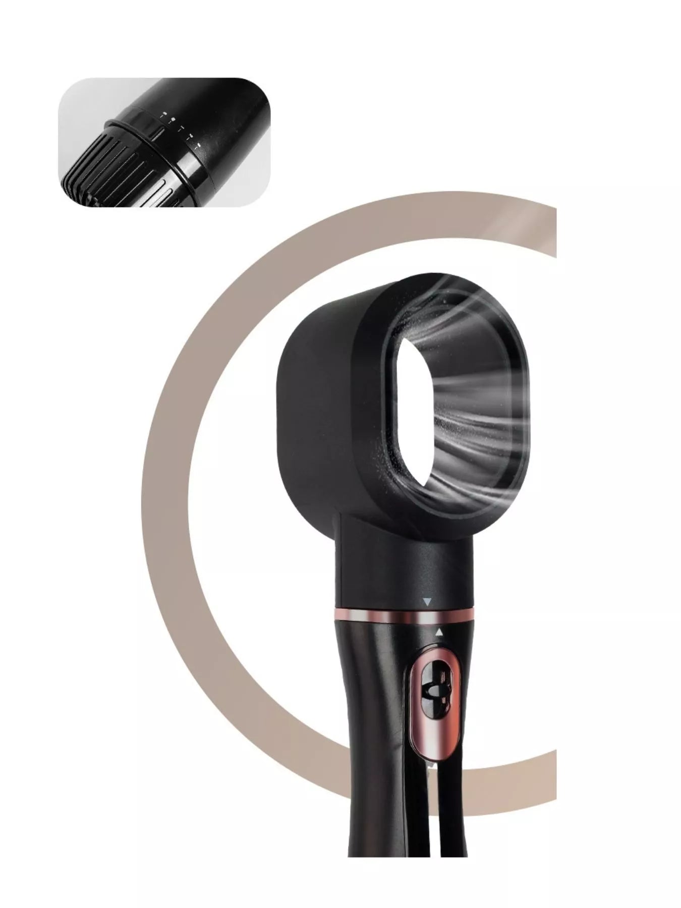 Fast Heating Hot Air Brush in Black with High-Speed Airflow, One-Step Blow Dryer, Volumizing and Smoothing Hair Styling Tool for Fast Drying, Frizz Control, Straightening and Salon-Style Blowouts at Home