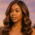 Woman with long, wavy hair against a sunset sky brown sugar bounce, chocolate brown lace front wig, chocolate brown human hair wig, brown lace front wig, brown human hair wig, brunette wig, brunette lace front wig, chocolate wig, rich brown wig, mocha brown wig, caramel brown wig, warm brown wig, chocolate brown hair wig, long loose wave wig, loose wave human hair wig, loose wave lace wig, luxury brown wig, premium human hair wig, natural part wig, realistic lace front wig, seamless hairline wig, melt lace 