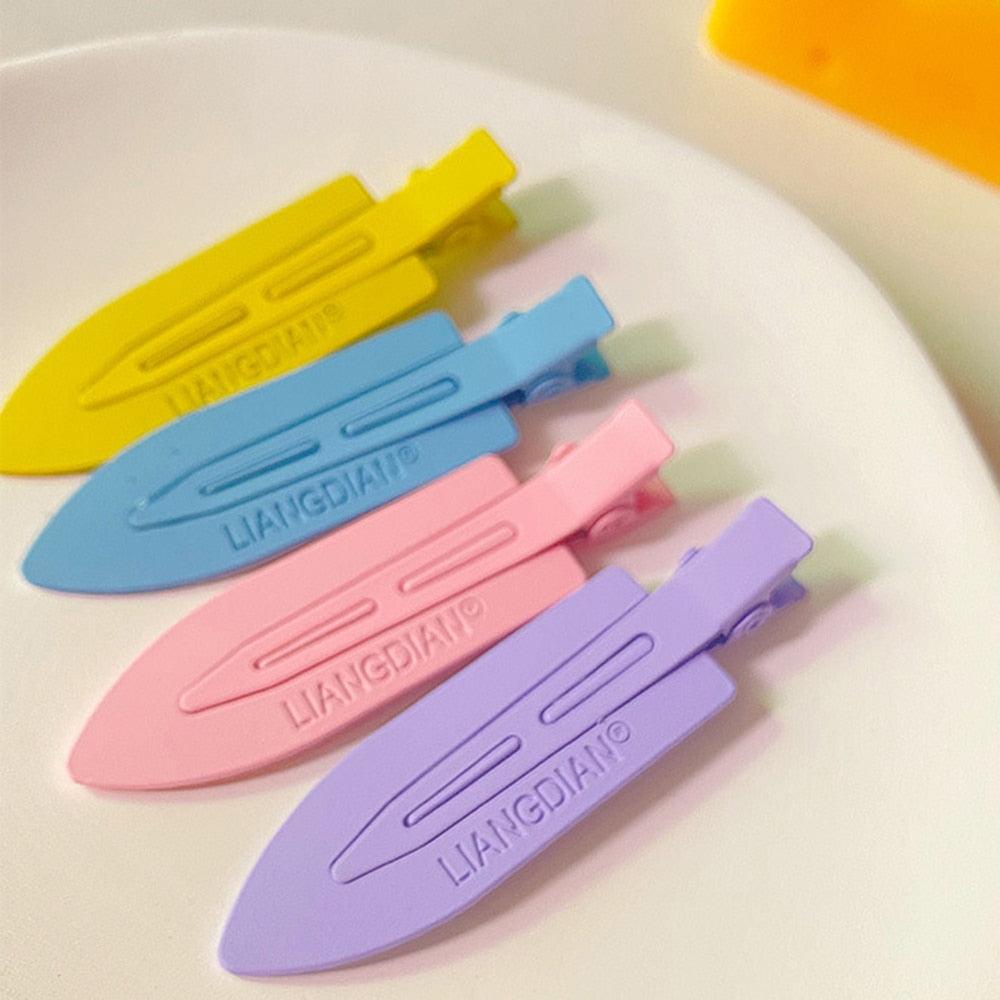 Colorful Hair Clips Seamless Metal Barrettes No Mark Pin Curl Clip Makeup No Crease Hair Styling Tools Modeling Styling Tools Hairpin Gorgeous Hair Accessories For Women