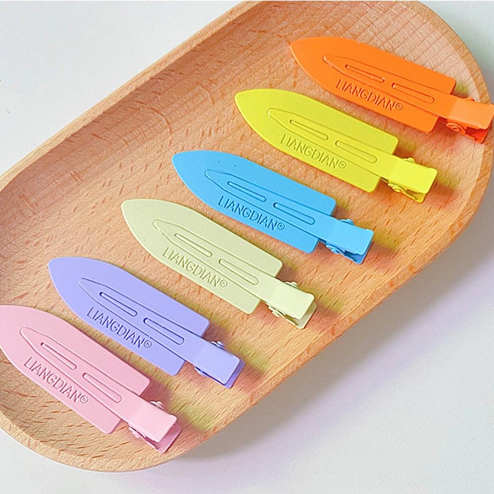 Colorful Hair Clips Seamless Metal Barrettes No Mark Pin Curl Clip Makeup No Crease Hair Styling Tools Modeling Styling Tools Hairpin Gorgeous Hair Accessories For Women