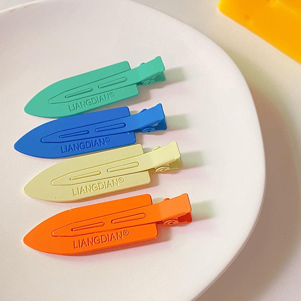 Colorful Hair Clips Seamless Metal Barrettes No Mark Pin Curl Clip Makeup No Crease Hair Styling Tools Modeling Styling Tools Hairpin Gorgeous Hair Accessories For Women
