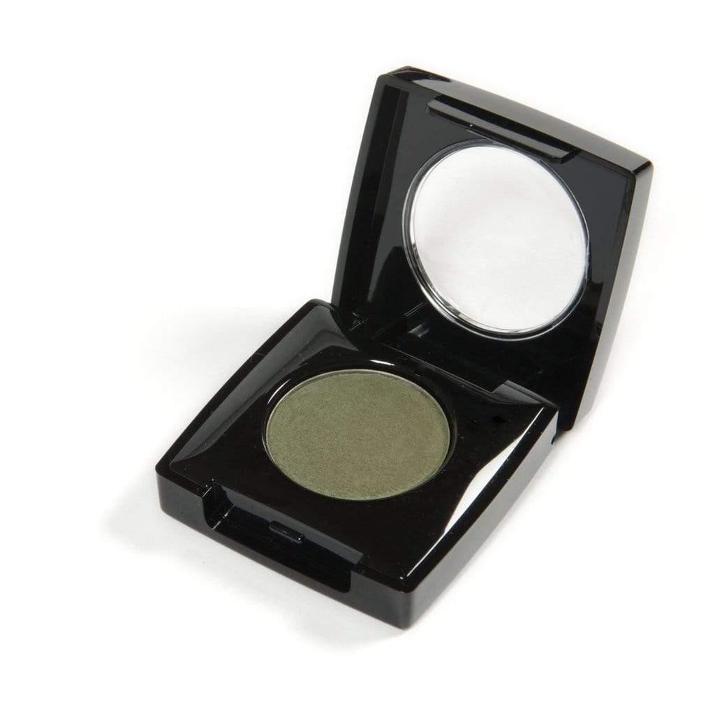 Danyel Eyelight Shadows Meadow Green eyeshadow compact with mirror, highly pigmented olive green shimmer single eye shadow, fragrance-free sensitive eye makeup