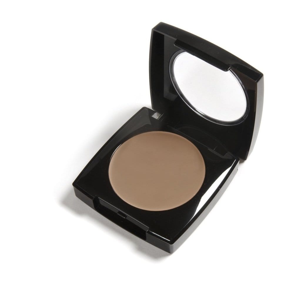 Danyel Cosmetics Sun Beige Foundation 1 oz compact makeup for cool undertones and pink skin tones, featuring smooth buildable coverage and a natural flawless finish in a sleek black mirrored compact.