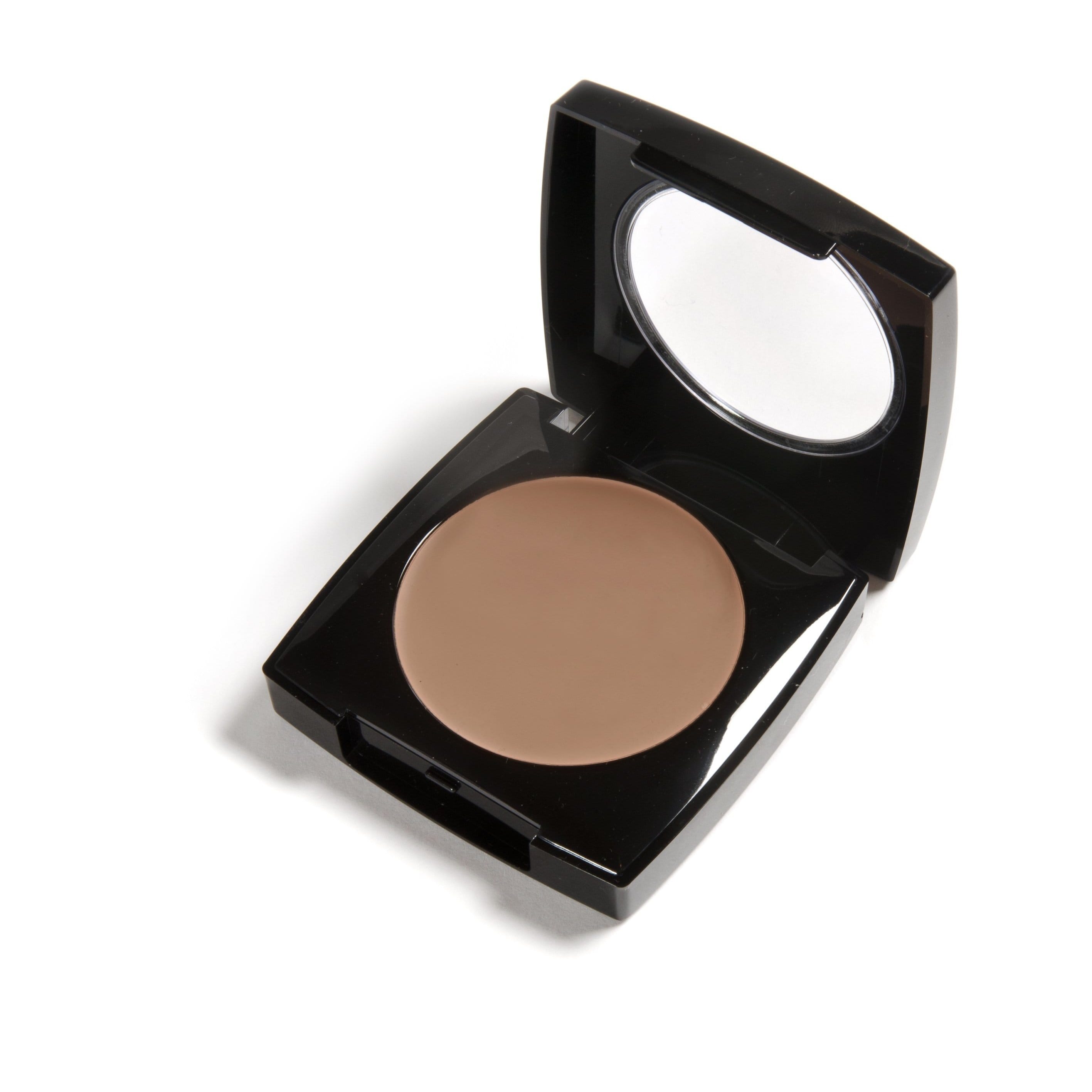 Danyel Cosmetics Sun Beige Foundation 1 oz compact makeup for cool undertones and pink skin tones, featuring smooth buildable full coverage, lightweight blendable texture, natural flawless finish, complexion-evening makeup and a sleek black mirrored compact for professional everyday beauty.
