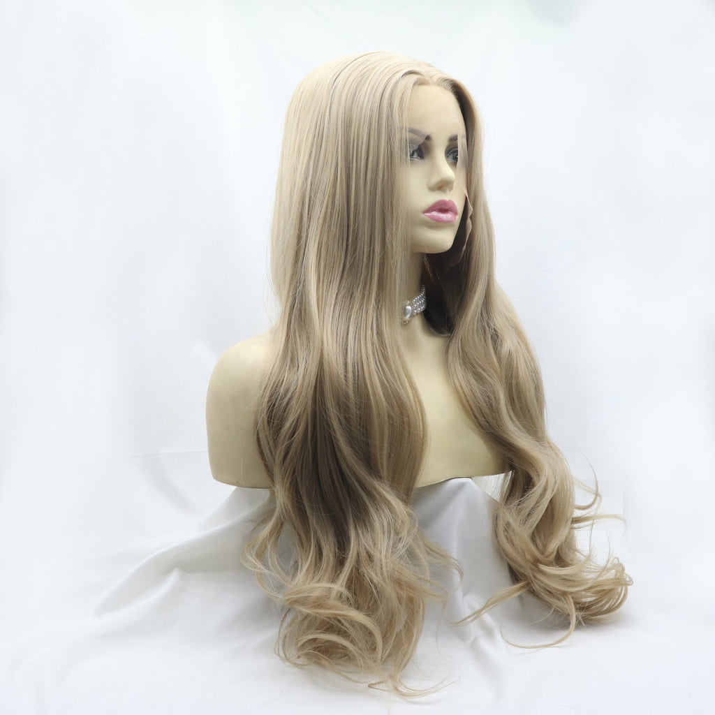 24" Wavy Lace Front Wig - Heat Resistant Synthetic Wig