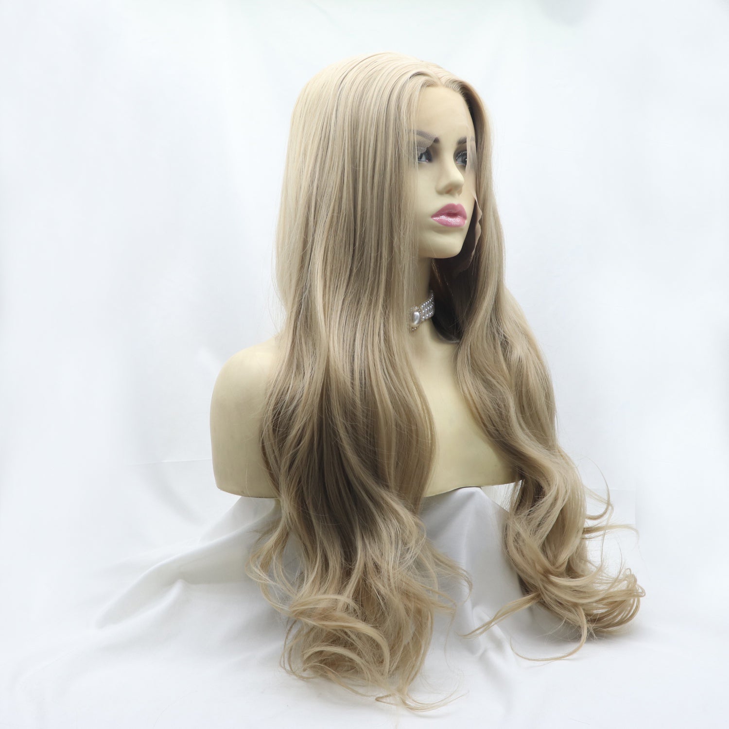 24" Wavy Lace Front Wig - Heat Resistant Synthetic Wig