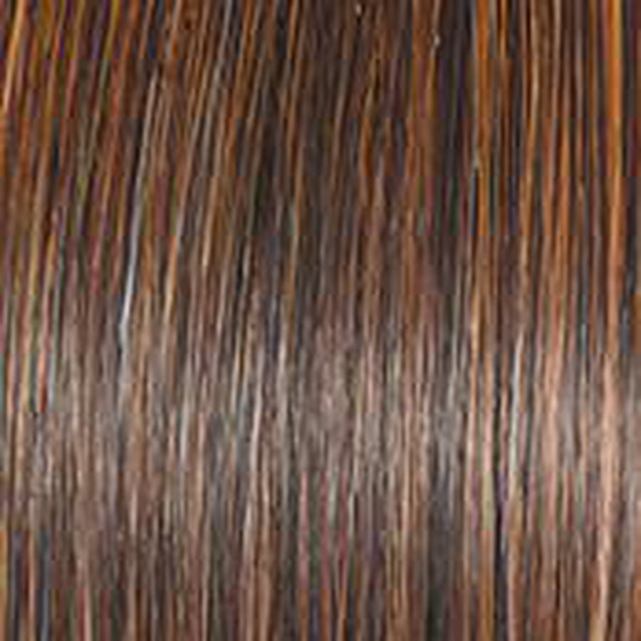 Close-up of brown hair strands with a gradient effect