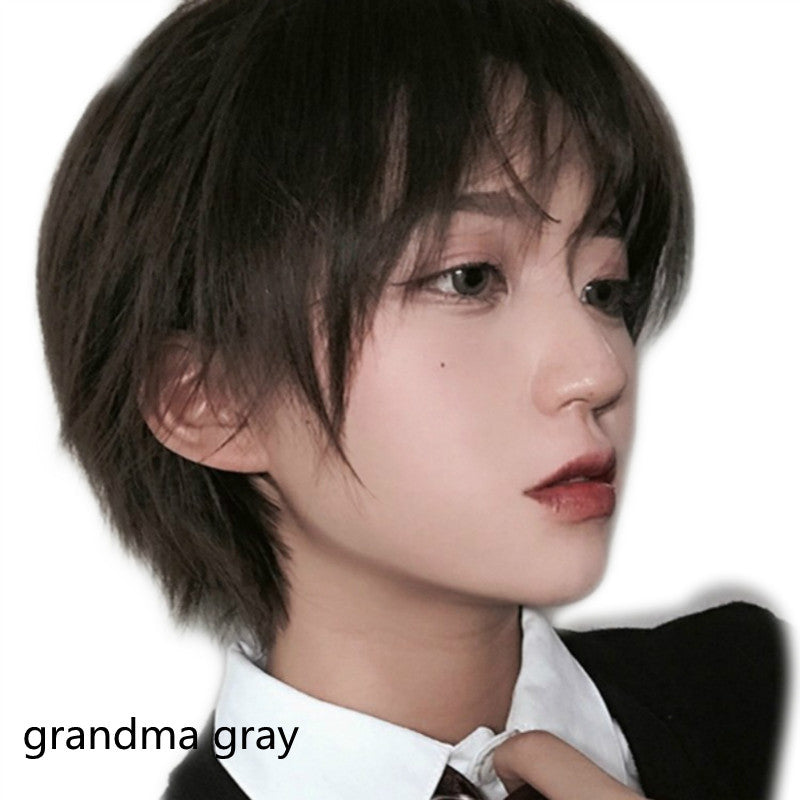 Wigs for Men and Women Short Hair Bangs