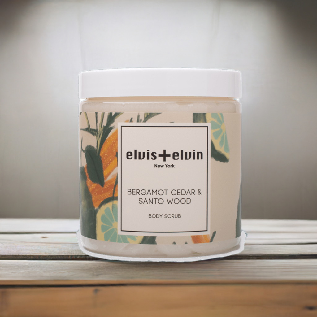 Bergamot Cedar & Santo Wood Blend Body Scrub with Dead Sea Salt 300ml