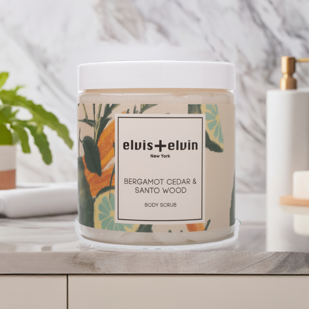 Bergamot Cedar & Santo Wood Blend Body Scrub with Dead Sea Salt 300ml