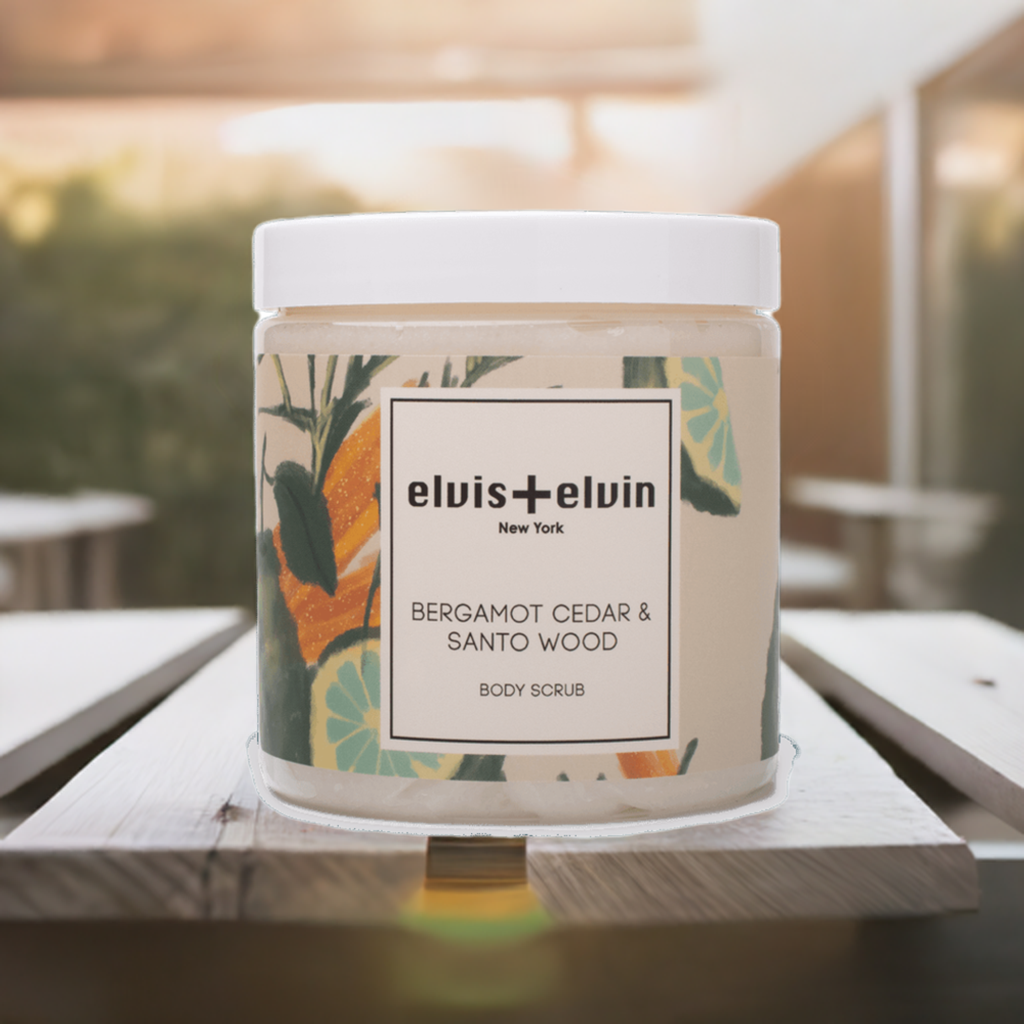 Bergamot Cedar & Santo Wood Blend Body Scrub with Dead Sea Salt 300ml