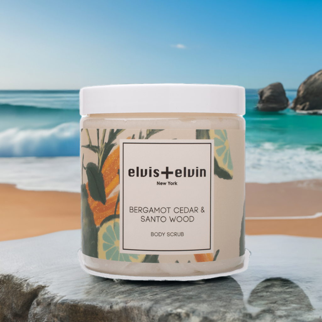 Bergamot Cedar & Santo Wood Blend Body Scrub with Dead Sea Salt 300ml