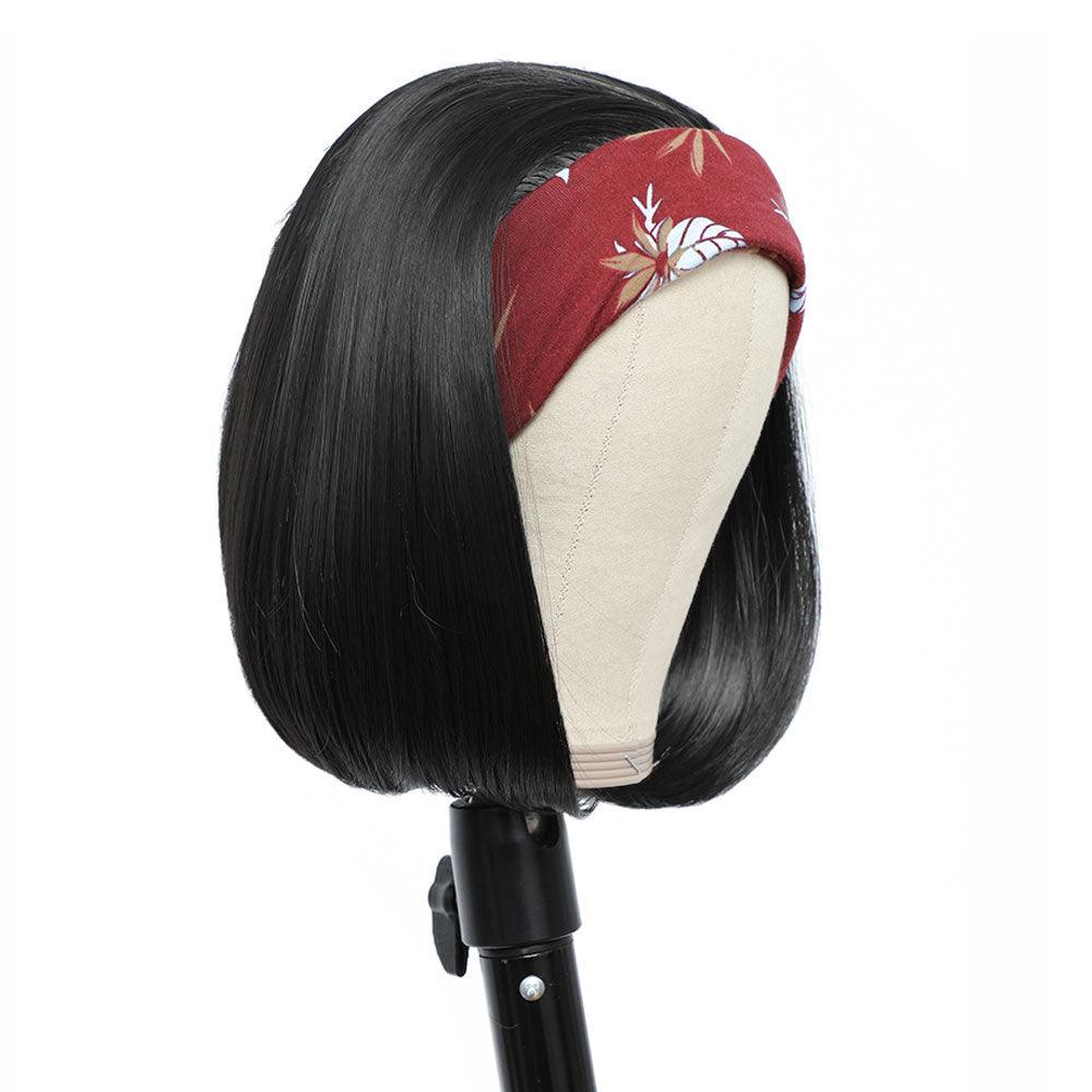 Headband Wigs Synthetic Straight Short Bob Synthetic Wig for Black Women Easy to Wear Wigs For Black Women Cosplay Wigs For Women Gifts for girlfriends
