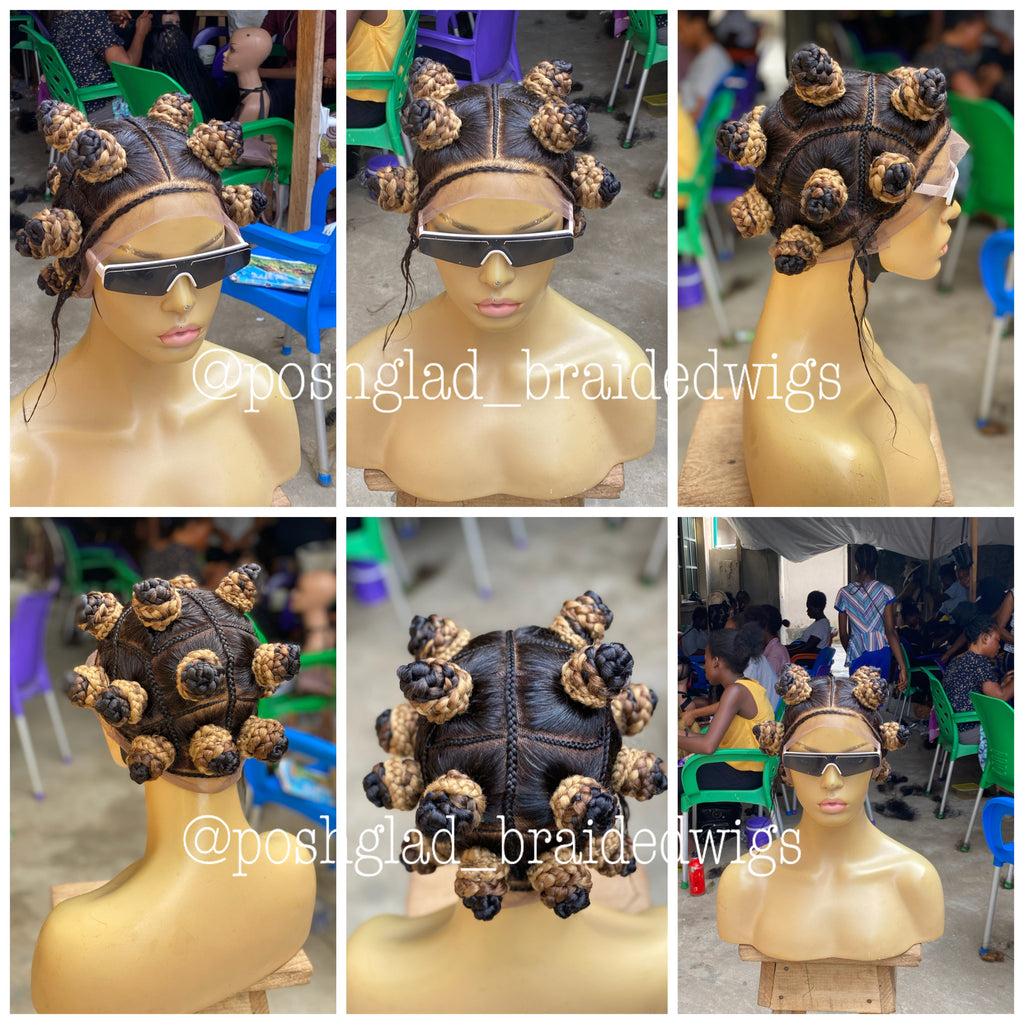 Bantu Knot Wig - Ombre Color - Adanna