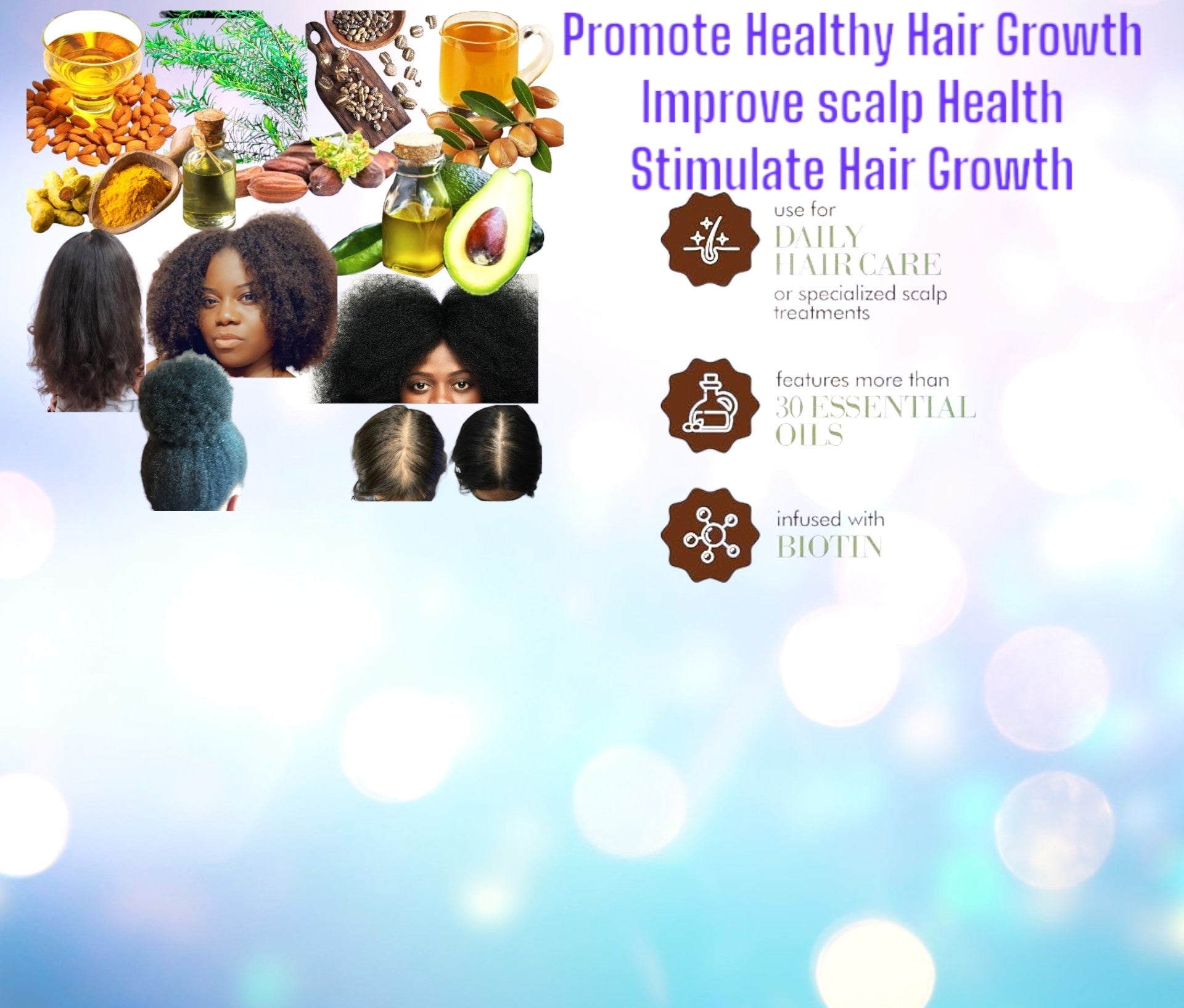 Rosemary Mint Scalp & Hair growth Oil With Biotin for Split Ends and Dry Scalp for All Hair Types, 2-Fluid Ounces