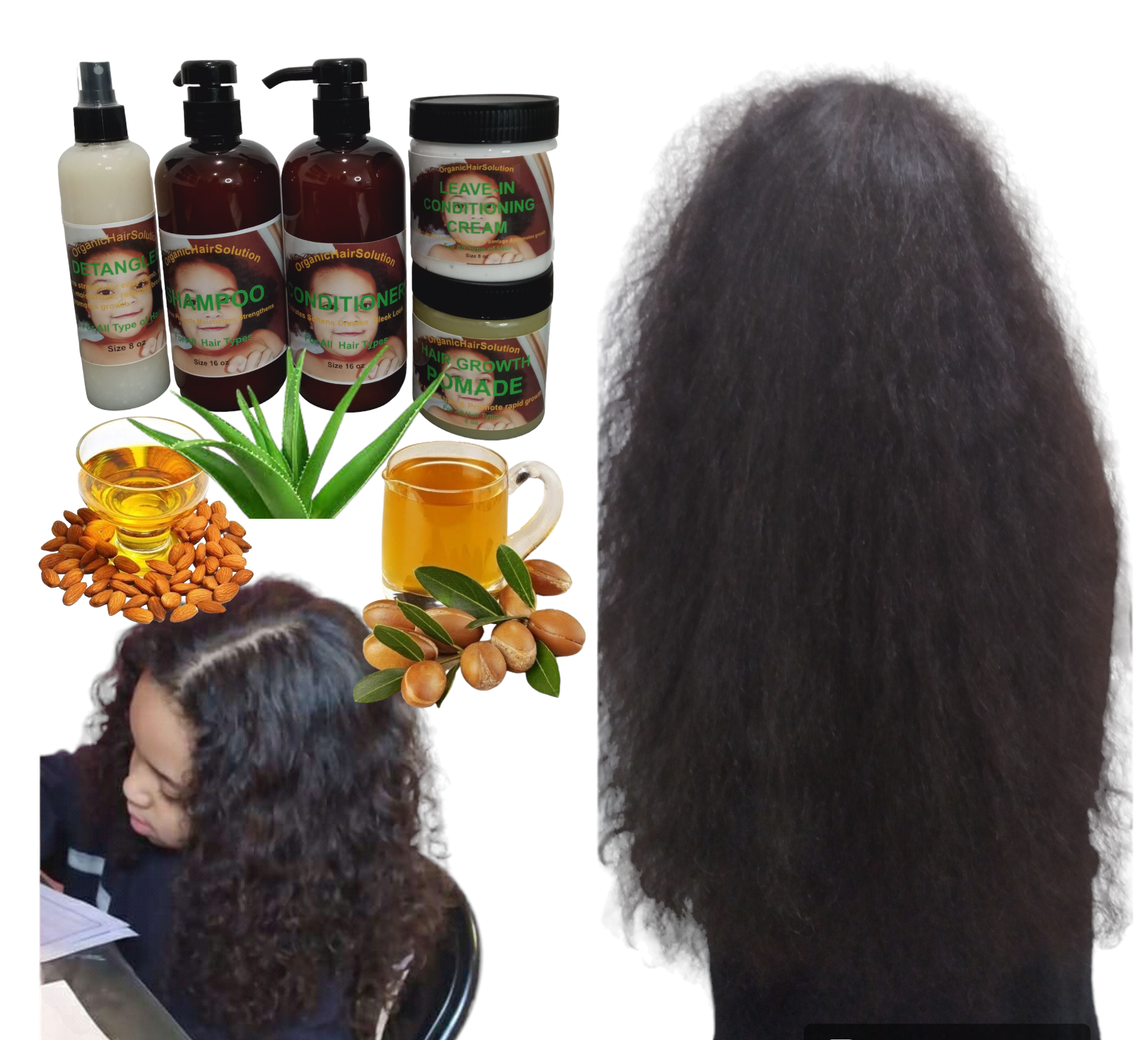 KIDS Detangler Thickening, Moisturizing, Spray with Aloe Vera, Tea Tree, Jojoba Seed, Argan. Leave in Mist For Dry, Frizzy, Damaged Hair