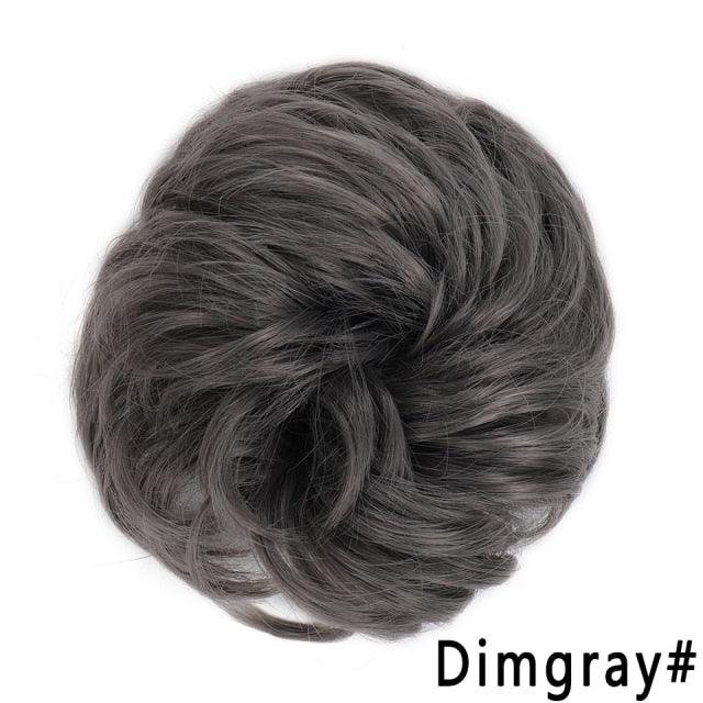 New Girl's Synthetic Chignon Red Pink Purple Blue Green Curly Messy Bun Kids Donut Roller Hair Bun Heat Resistant Fake Hair Wigs For Black Women Cosplay Wigs For Women