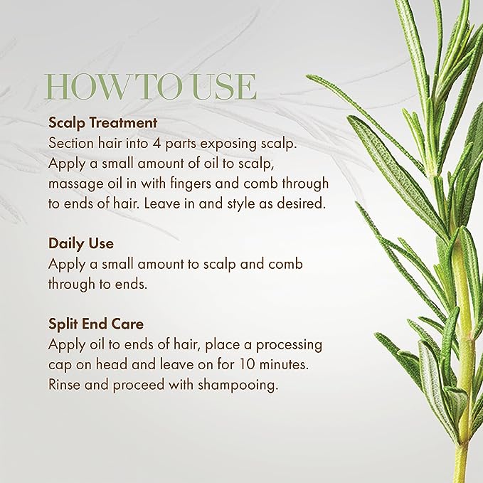 Rosemary Mint Scalp & Hair growth Oil With Biotin for Split Ends and Dry Scalp for All Hair Types, 2-Fluid Ounces