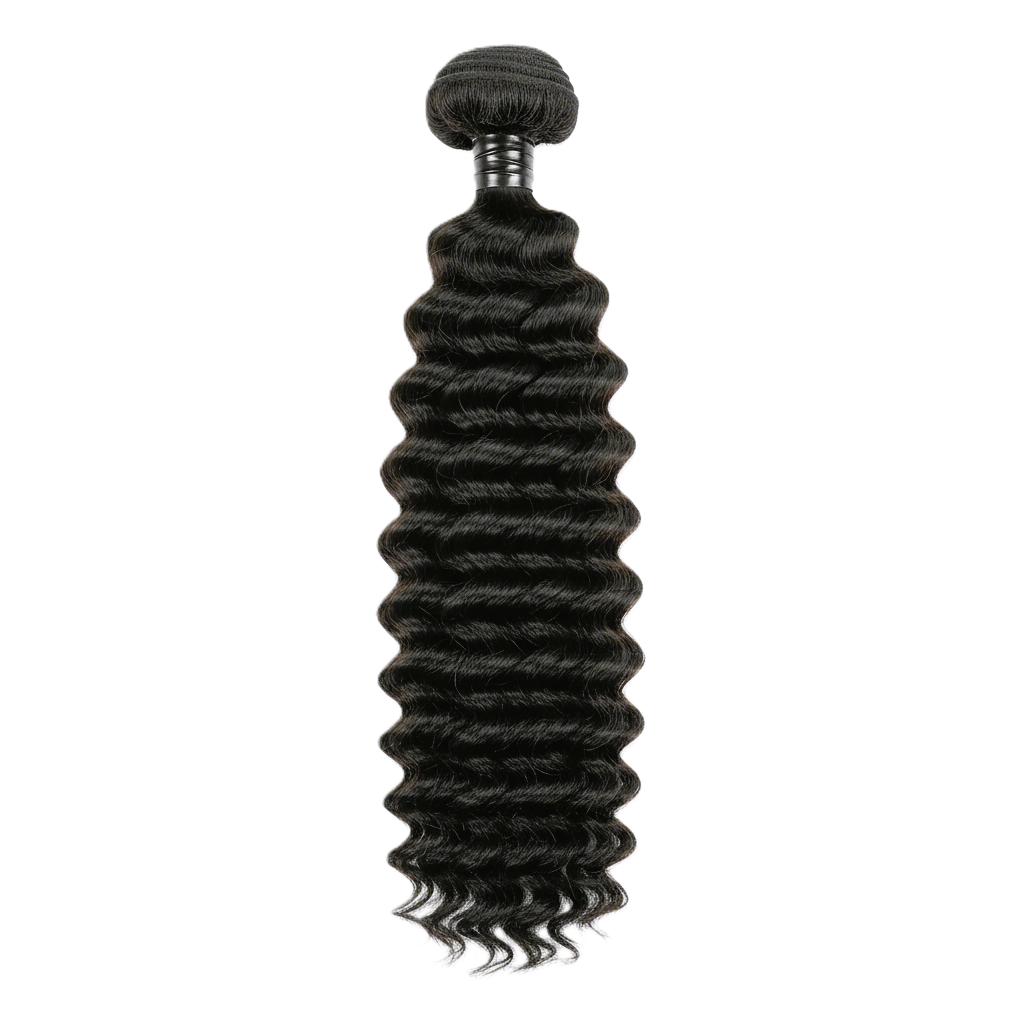 Black Deep Wave Raw Cuticle Aligned Human Brazilian Unprocessed Hair Bundle 18 Inches