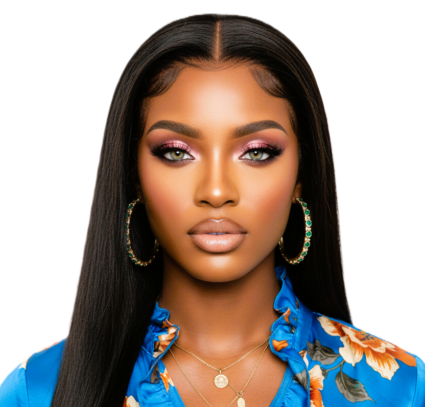 Black HD Invisible Transparent 24' Lace Front Wigs Glueless Lace Brazilian Human Hair Pre-Plucked Wigs With Bleached Knots