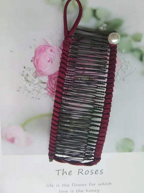 Stretch Banana Clip Double Side Lazy Women Hair Comb Easy Thick Curly Hair Styling Tool Ponytail Mohawk Bun Maker Accessories For Curly Hair Women
