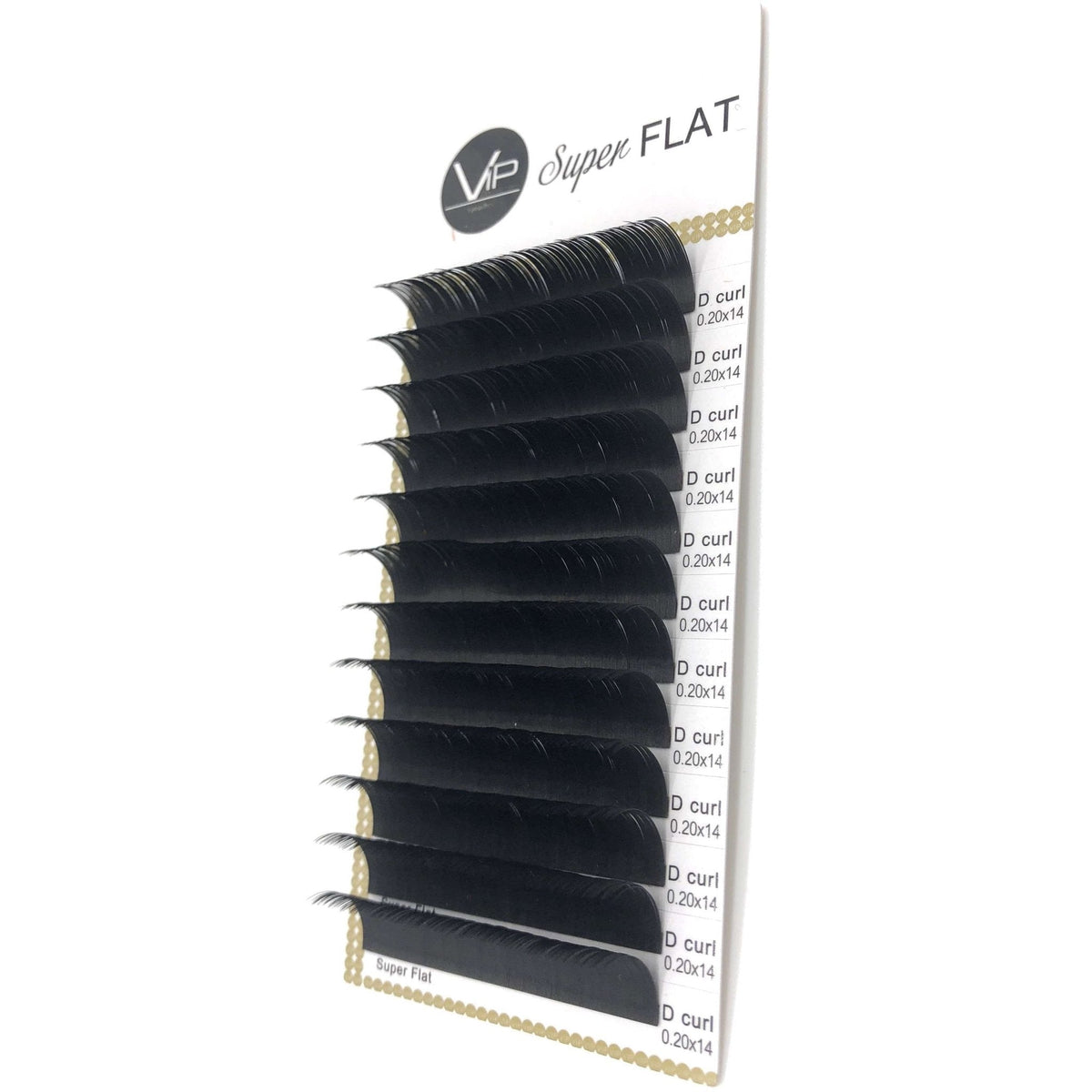Set of false eyelashes with a brand logo on a white background