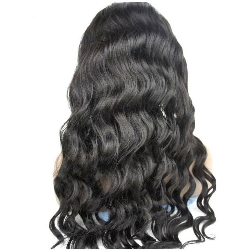 VIP - Full Lace Wig - 100% Human Hair Natural Black (180 density)Body Wave