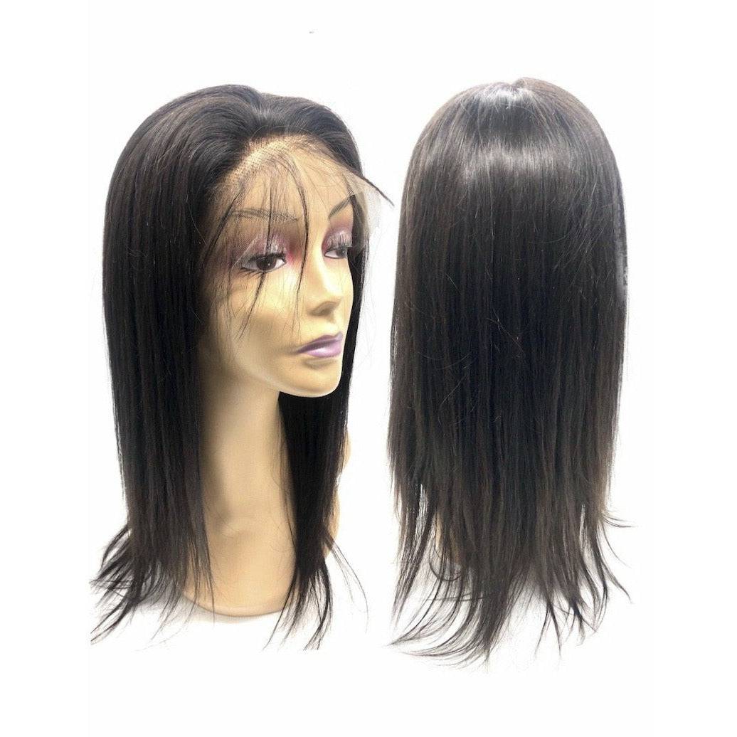 VIP -Lace Front Wig - 100% Human Hair Natural Black (180 density) Straight