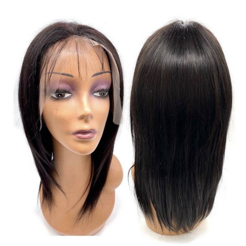 VIP -Lace Front Wig - 100% Human Hair Natural Black (180 density) Straight