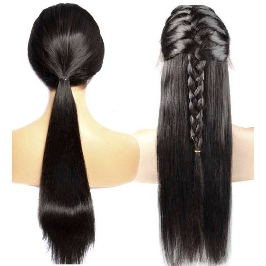 VIP -Lace Front Wig - 100% Human Hair Natural Black (180 density) Straight