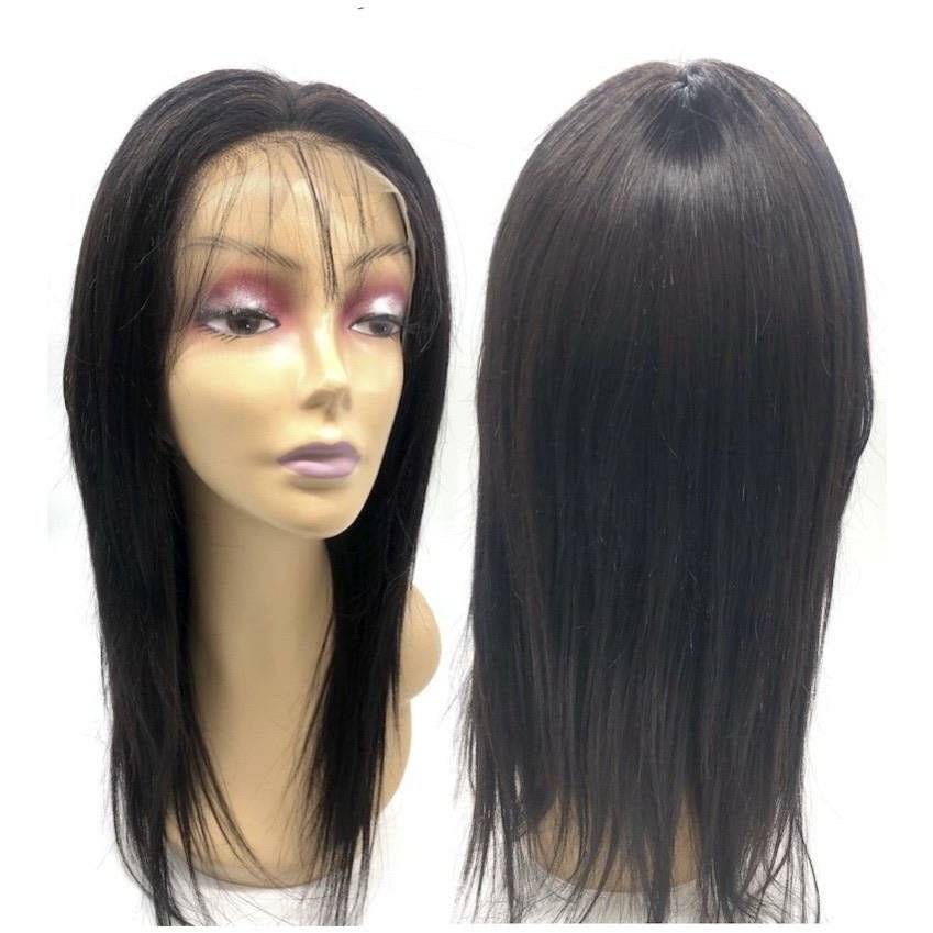 VIP -Lace Front Wig - 100% Human Hair Natural Black (180 density) Straight