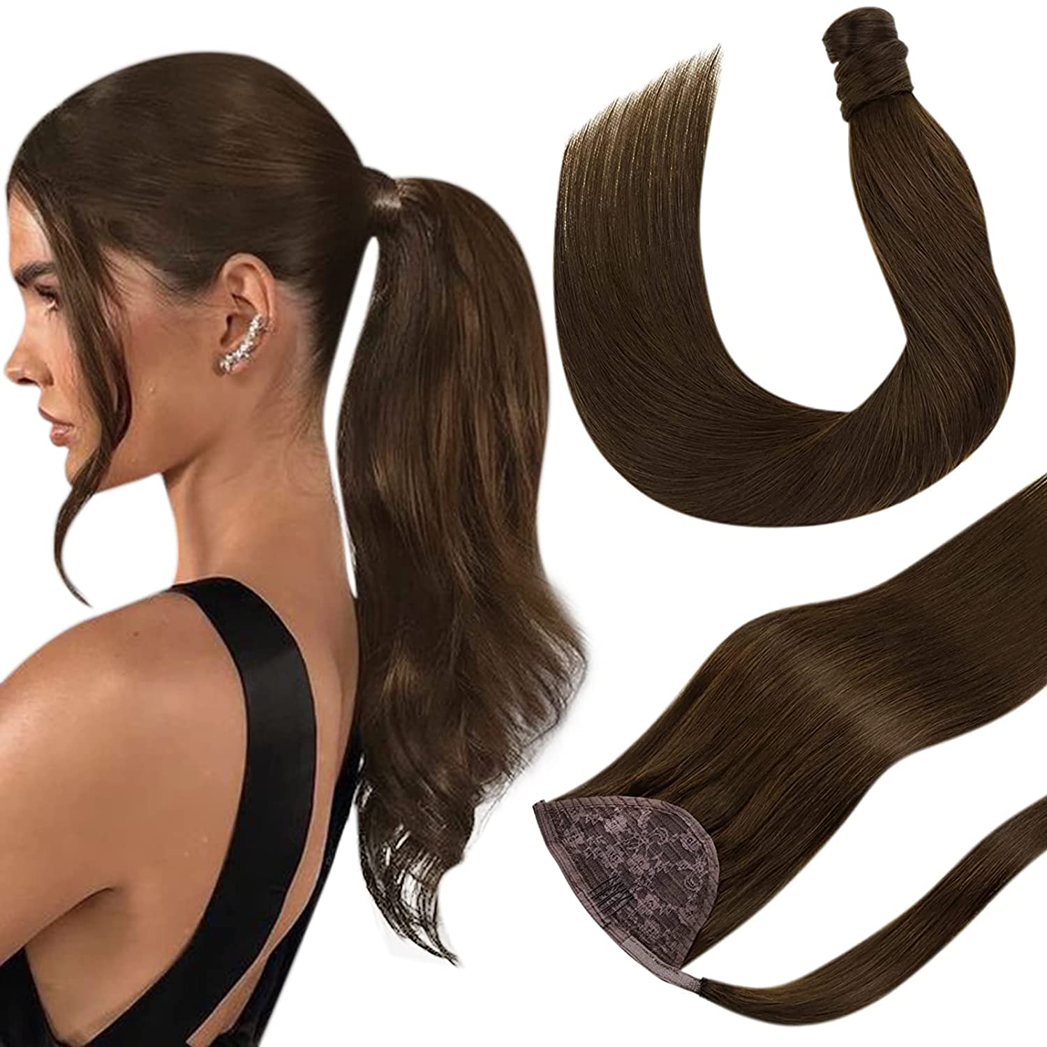 VIP PONYTAIL  / Silky 18"  100% Human Hair